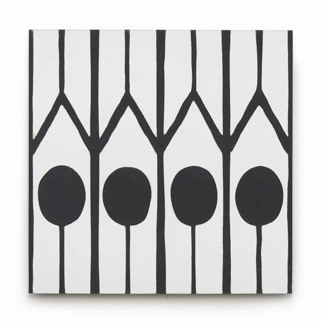 Los Feliz White + Black 8x8 - Featured products Cement Tile: 8x8 Square Patterned Product list